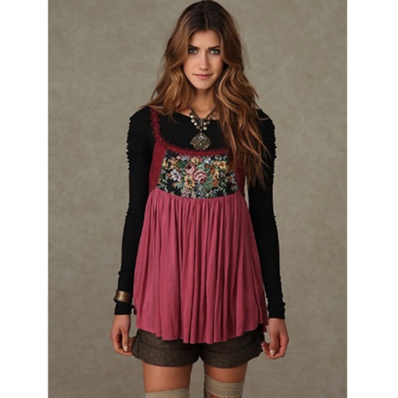 -SOLD-Free People Tapestry & Lace Tank Top XS - S - Picture 5 of 8